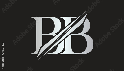 bb letter logo design template elements. bb vector letter logo design.