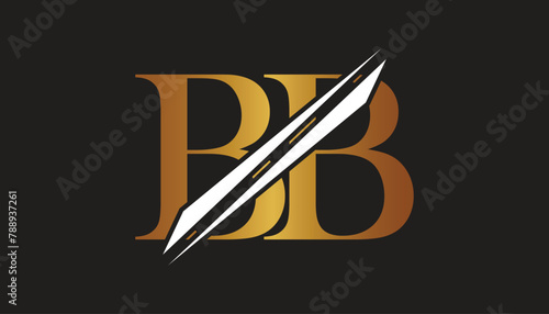 bb letter logo design template elements. bb vector letter logo design.