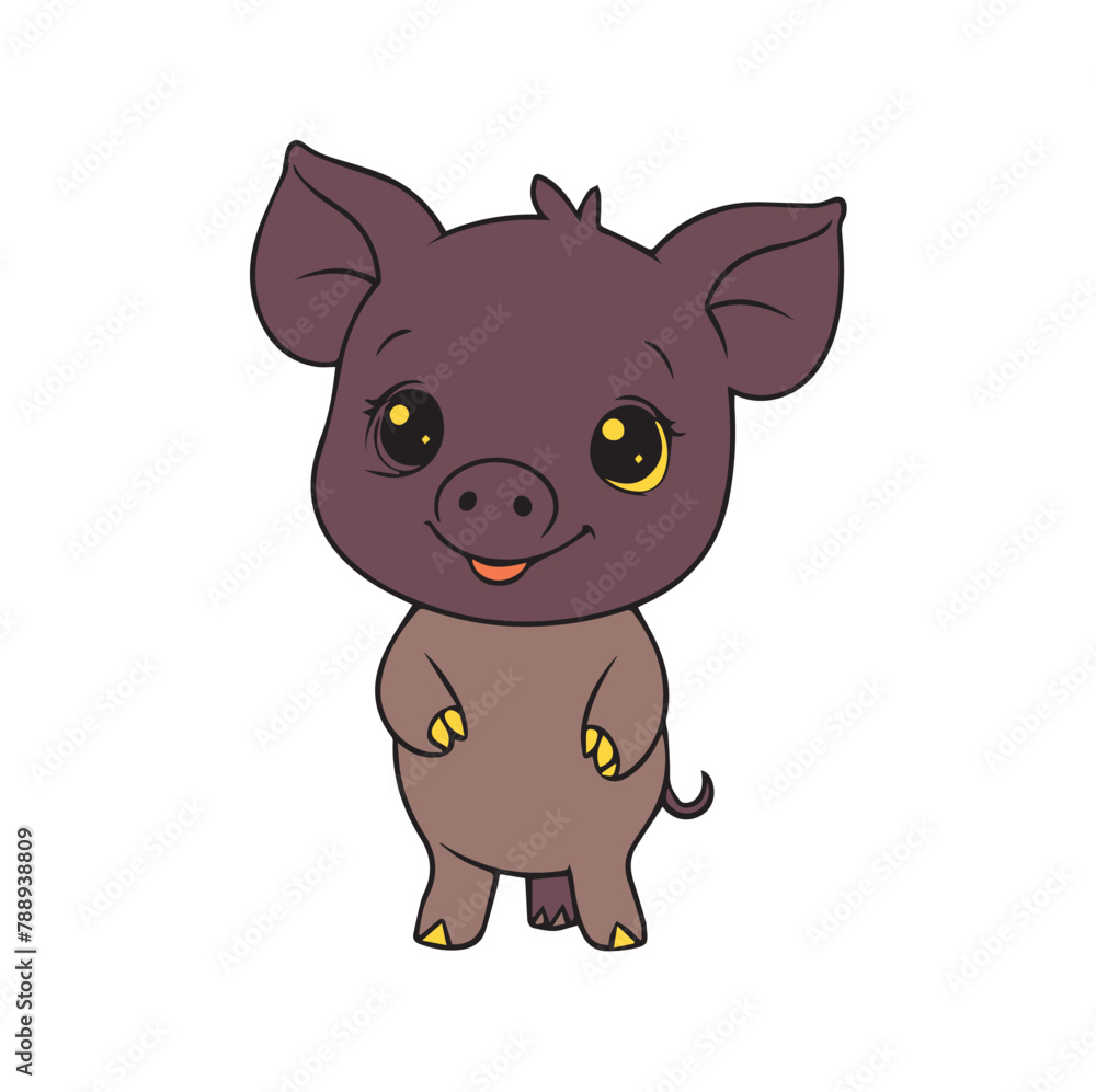 pig line filed icon download and can  be used for business logo 