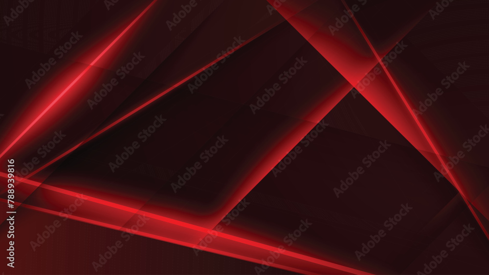Black, grey red virtual abstract background overlap triangle layer with neon line lights. Spectrum vibrant colors laser show. Video game background. Landing page, gaming website banner template design Black, grey red virtual abstract background overlap triangle layer with neon line lights. Spectrum vibrant colors laser show. Video game background. Landing page, gaming website banner template design