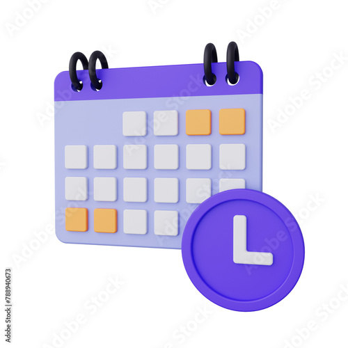 time management 3d render icon photo