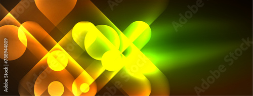 A vibrant yellow and green flower wheel glows against a dark sky background, showcasing the beauty of a terrestrial plant petal with hints of amber and water droplets