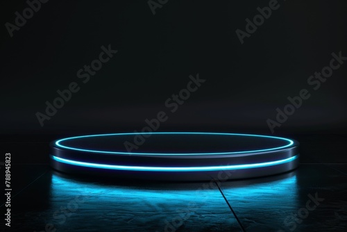 Illuminated circular platfo...
