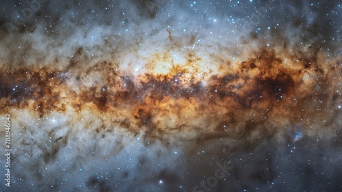 Stunning Closeup of the Milky Ways Dusty Disc This closeup highlights the dusty disc of the Milky Way where gas and dust clouds obscure our view of the galaxys inner core but also .