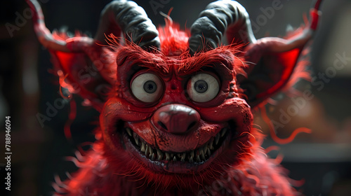 Mischievous Infernal Prankster - A Comical Demon's Devilish Charm in Cinematic Render