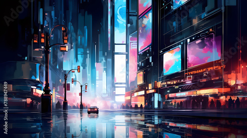 billboard lights illustration