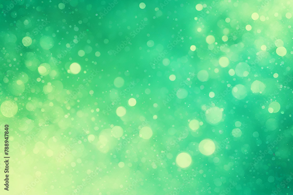 Aquamarine Green bokeh , a normal simple grainy noise grungy empty space or spray texture , a rough abstract retro vibe shine bright light and glow background template color gradient