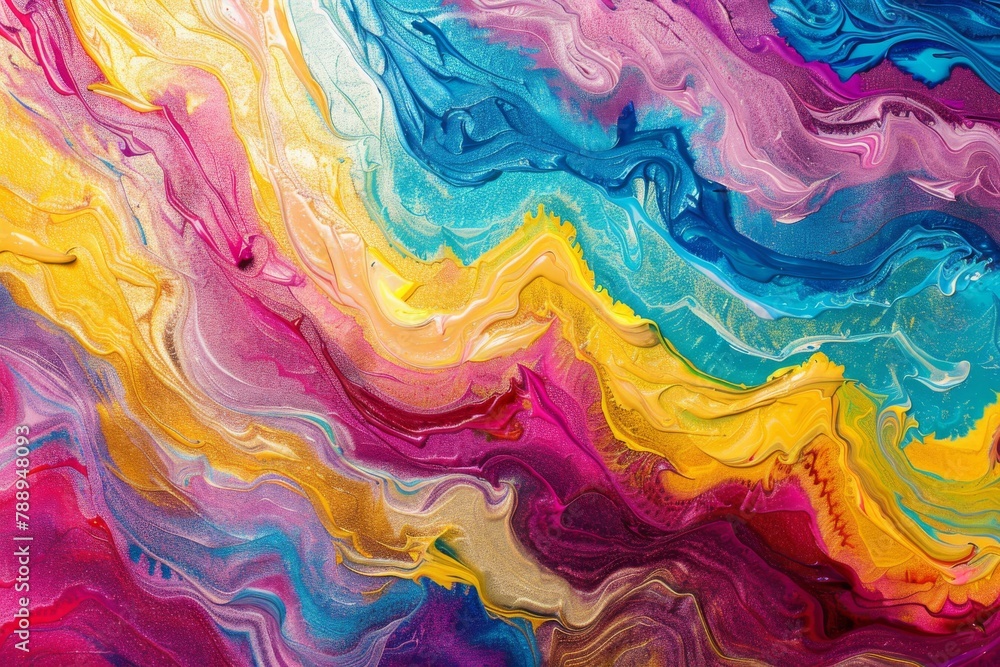 Vibrant vistas. Abstract waves of color and light