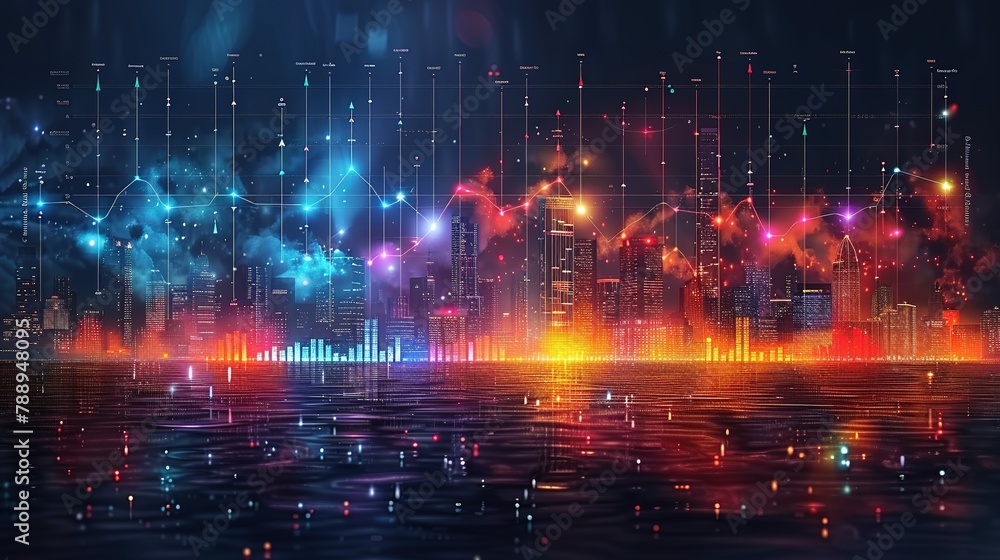 A detailed bar graph showing real estate market trends over time, vibrant colors, clear labels, A detailed bar graph showing real estate market trends over time, vibrant colors, clear labels,