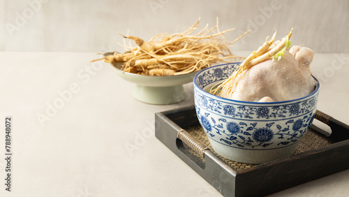 samgyetang, chicken soup with ginseng © mnimage
