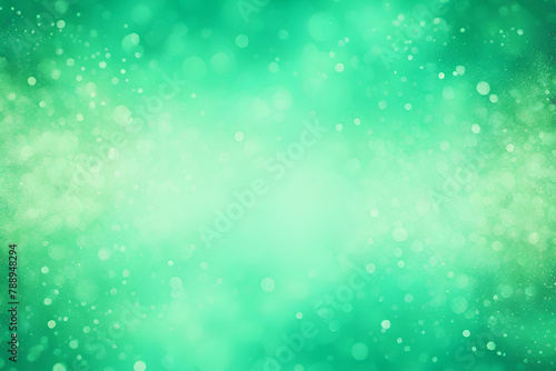 Aquamarine Green bokeh , a normal simple grainy noise grungy empty space or spray texture , a rough abstract retro vibe shine bright light and glow background template color gradient