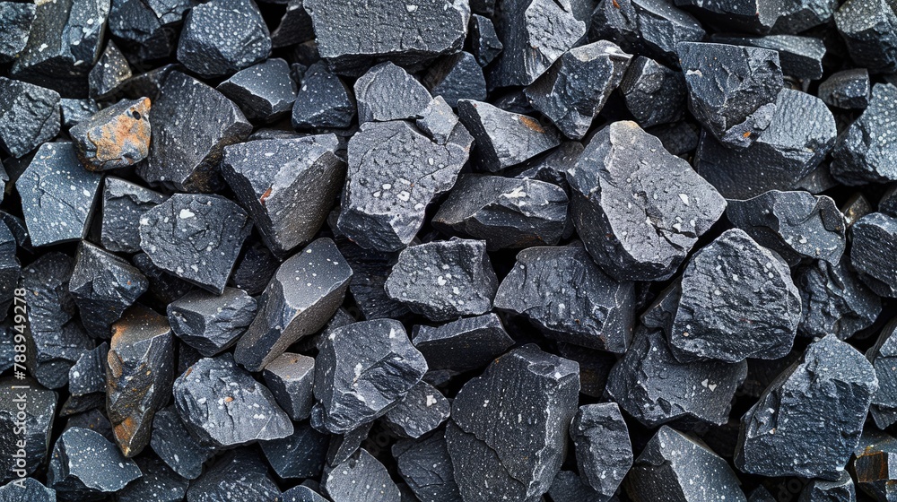 Basalt rock pile background. Background industry. Basalt rock pile background. Background industry.
