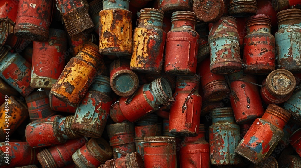 Uranium Canisters Stacked in Secret Bunker