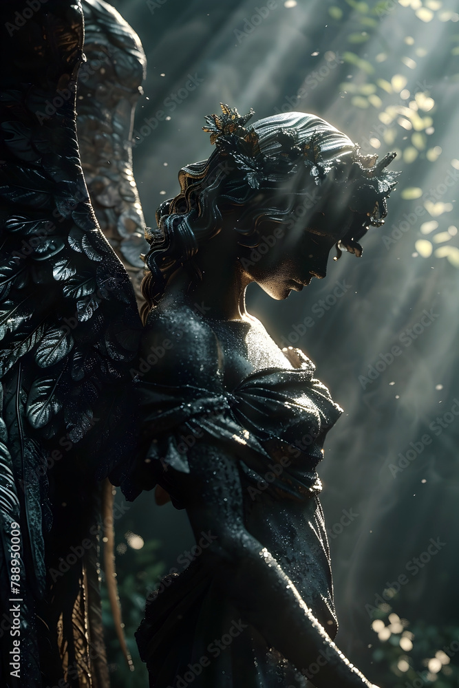 Steadfast Guardian Angel Resists Temptation Amidst Ethereal Shadows in Cinematic Steadfast Guardian Angel Resists Temptation Amidst Ethereal Shadows in Cinematic