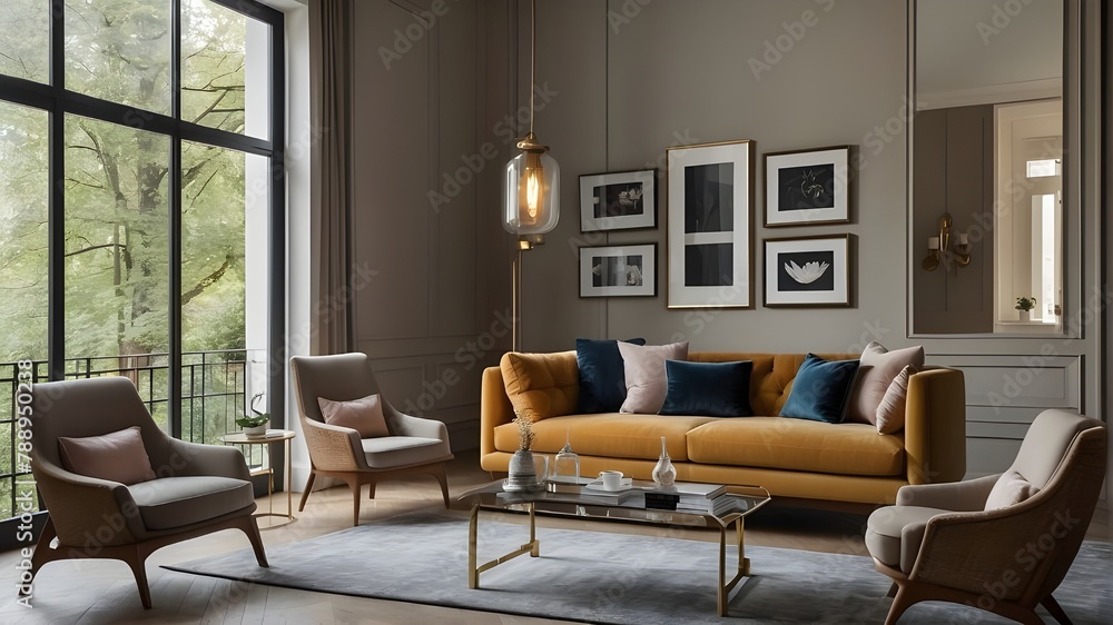 Fototapeta premium living room interior