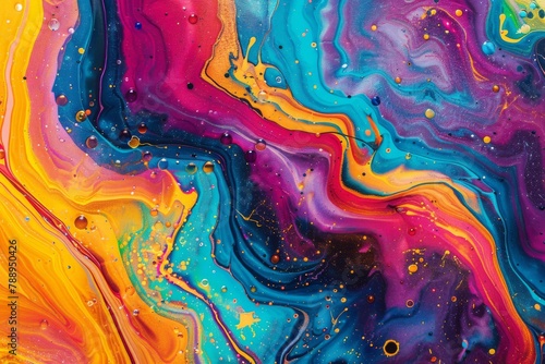 Colorburst crescendo. Abstract waves in vivid hues