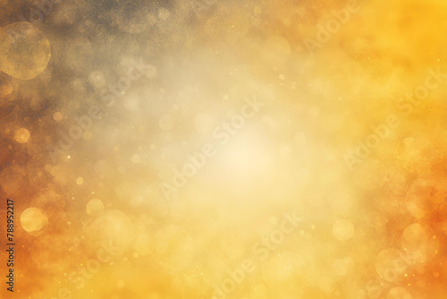 Yellow-orange bokeh , a normal simple grainy noise grungy empty space or spray texture , a rough abstract retro vibe shine bright light and glow background template color gradient