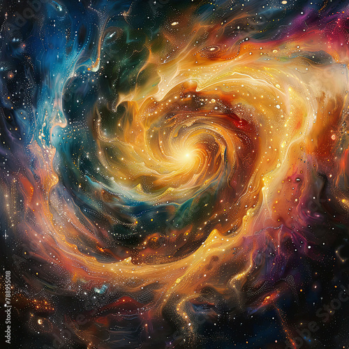 Galactic Beauty: A Whirl of Colors and Dreams