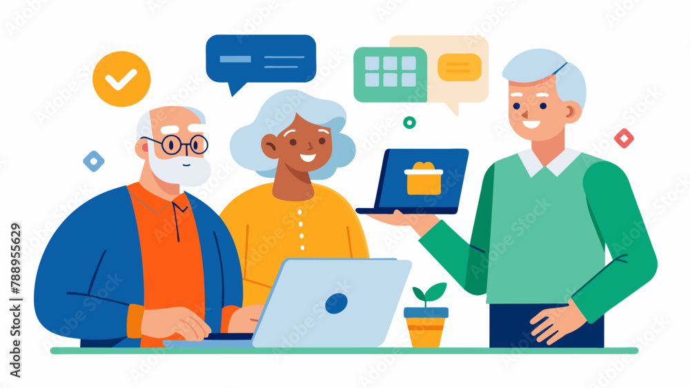 Empowering seniors with the skills to shop online access online banking and stay safe while browsing the internet.