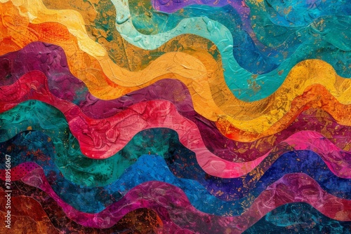Multicolored magic. Abstract waves of creativity