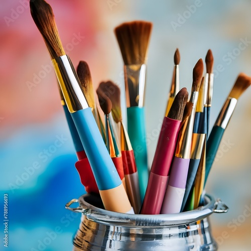 brushes and paint