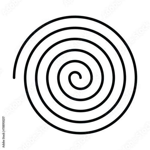 Set of Spiral Silhouette Vector Art on White artboard.