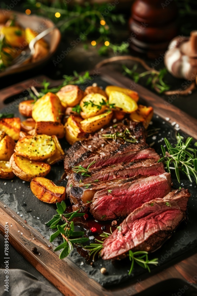 Succulent Grilled Steak and Roasted Potatoes