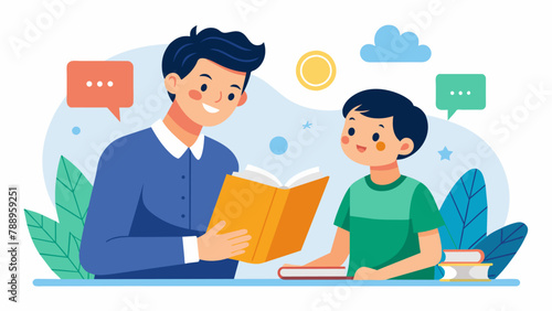 A oneonone tutoring session with a literacy spet as a student eagerly reads aloud from their favorite book and learns new vocabulary words.