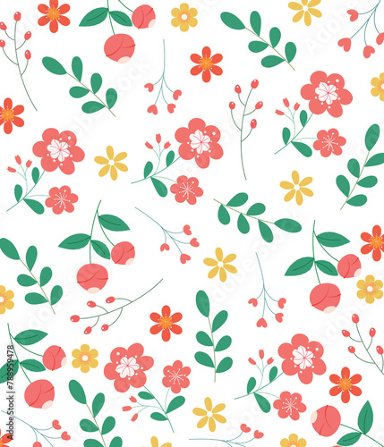 seamless pattern with flowers