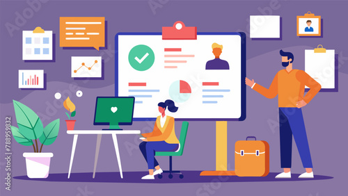 A digital bulletin board in a coworking space allowing members to post about job opportunities networking events and workshops available in the