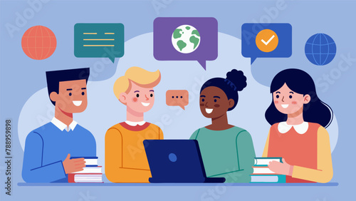 A language exchange program where native English speakers and immigrant language learners can practice conversational skills and build
