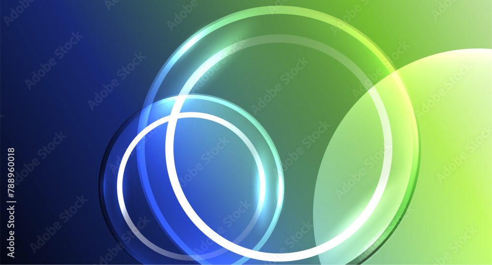 The electric blue and green background features circles that resemble water droplets. The liquidlike pattern is reminiscent of dishware and serveware with a rim design The electric blue and green background features circles that resemble water droplets. The liquidlike pattern is reminiscent of dishware and serveware with a rim design