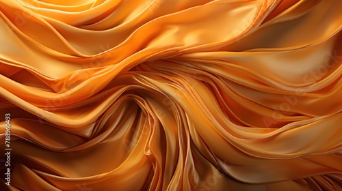 Abstract background of orange silk or satin.