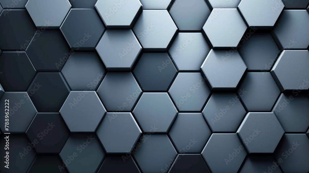 Abstract Hexagonal Background in Black Abstract Hexagonal Background in Black