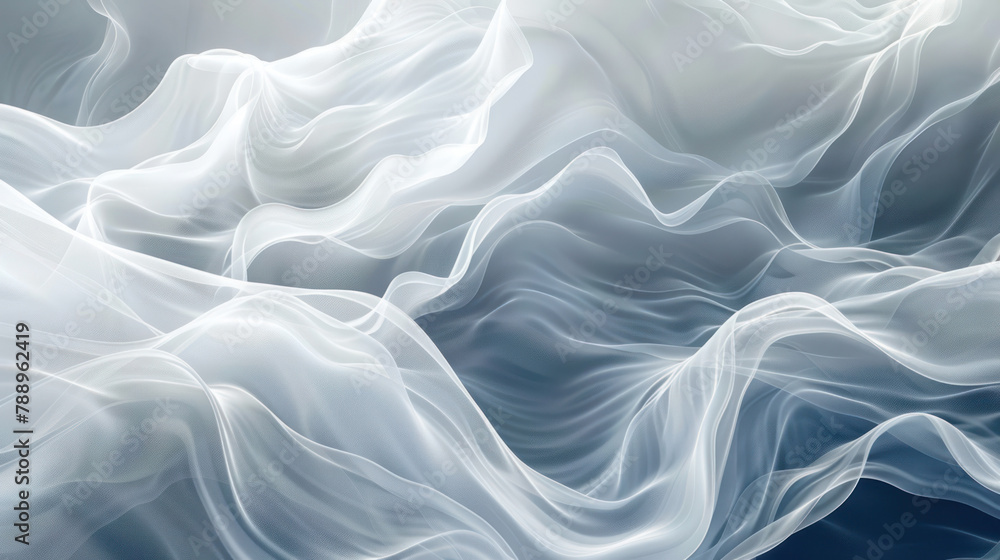 Abstract Motion of White Fabric in the Wind Abstract Motion of White Fabric in the Wind