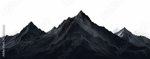 black mountain vector on white backgtround © charich