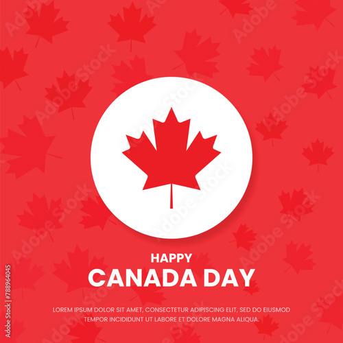 Happy Canada Day, Canada Independance Day Post Design © DG gallery