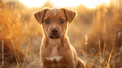 Golden retriever puppy: adorable, playful, fluffy companion, loyal and loving. Cute canine with golden fur, charming eyes, and friendly demeanor, perfect for pet lovers and family concepts.