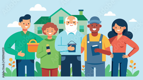 A group of local businesses partnering with neighborhood youth to offer discounted services to seniors such as home repairs and lawn care.