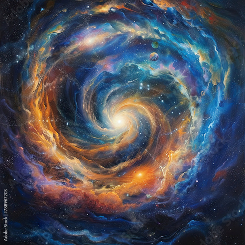 Celestial Cyclone  A Vortex of Galactic Marvels