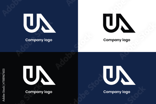 letter ua company logo, letter u logo, logomark