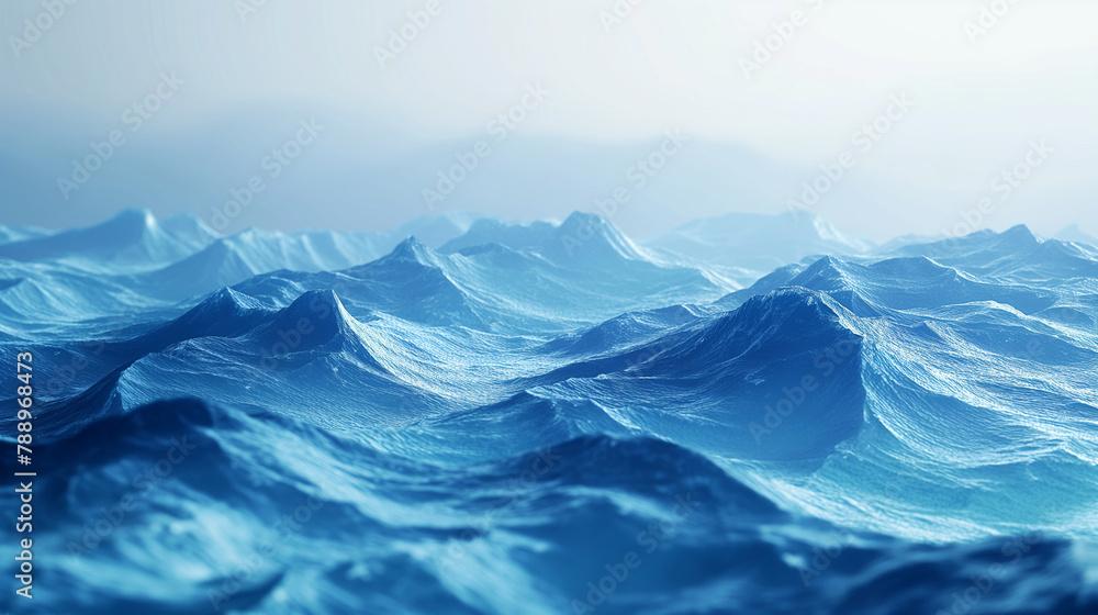 The ocean is calm and peaceful, with only a few waves breaking on the shore The ocean is calm and peaceful, with only a few waves breaking on the shore