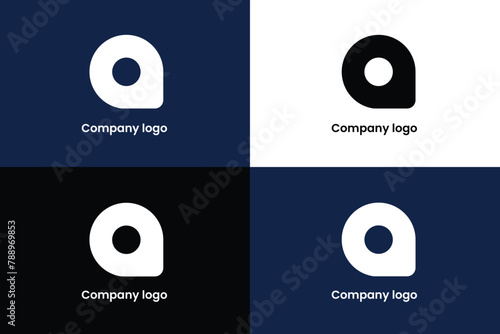 abstract o logo, position, movement, sleek photo