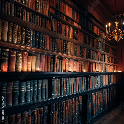 A beautiful historical library. generative AI 