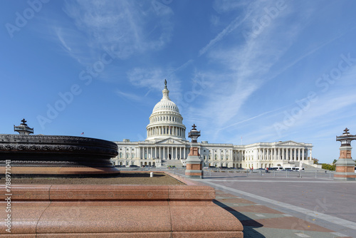 Entrance to the Capitol Building.  A symbol of Democracy in Washington, DC.