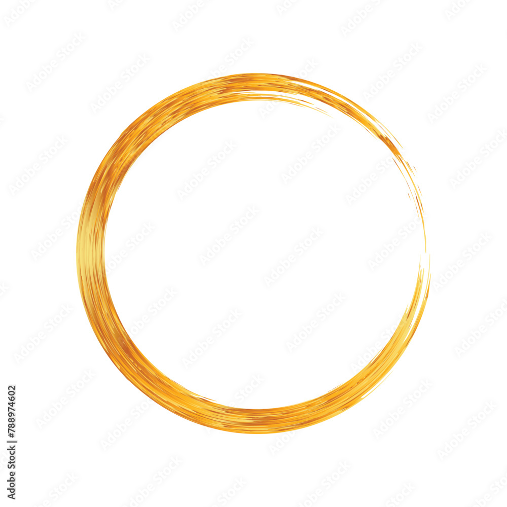 Golden brush vector frame Golden brush vector frame
