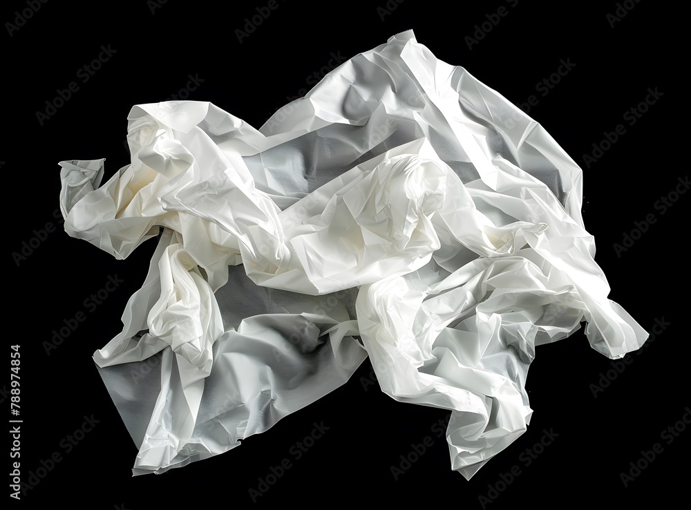 Crumpled Tissues Isolated on White Background Crumpled Tissues Isolated on White Background