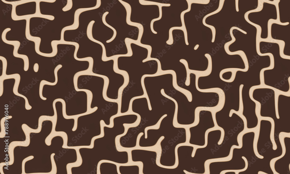 Coffee. Geometric pattern. Abstract seamless pattern. AI generated.