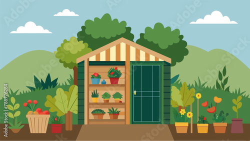 A small shed attached to a community garden stocked with an eclectic collection of seeds from heirloom vegetable varieties to wildflower mixes.