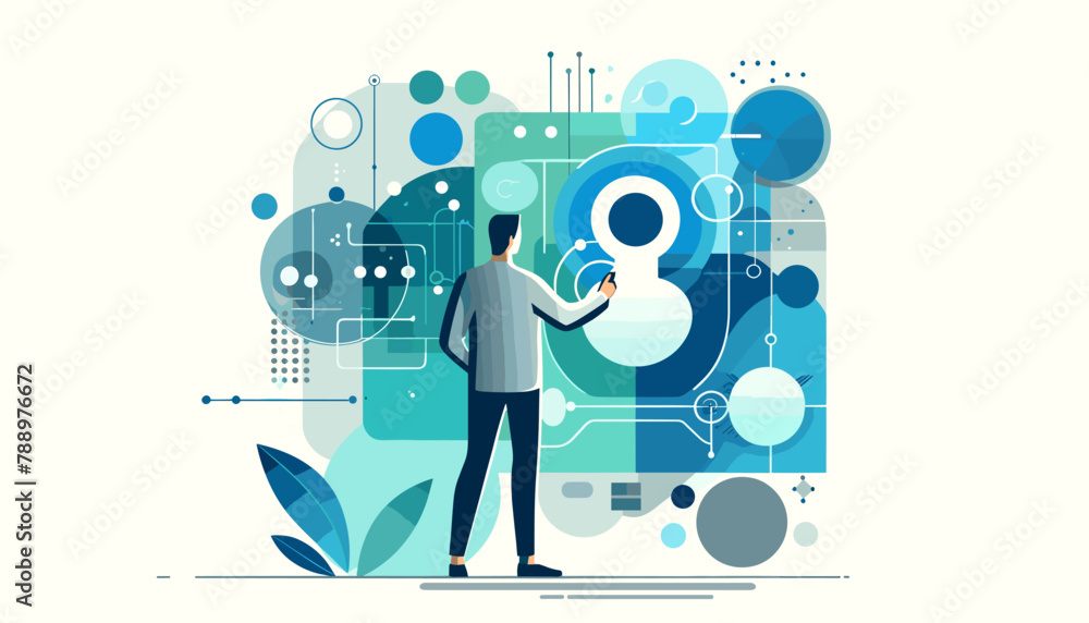 Large-scale language model AI (LLM) concept vector illustration. Large-scale language model AI (LLM) concept vector illustration.